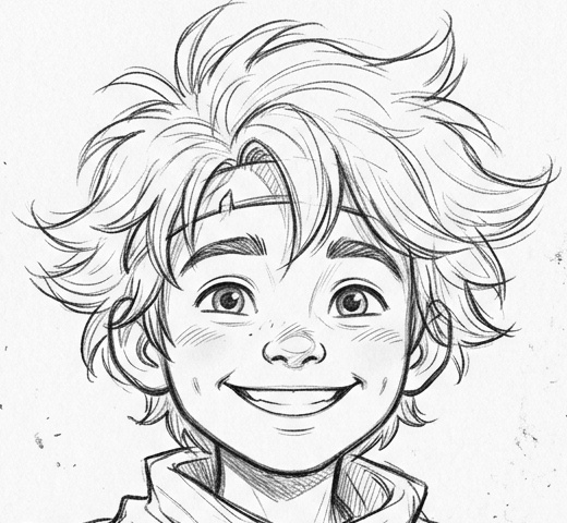 Character Design Concept Sketch Close-up